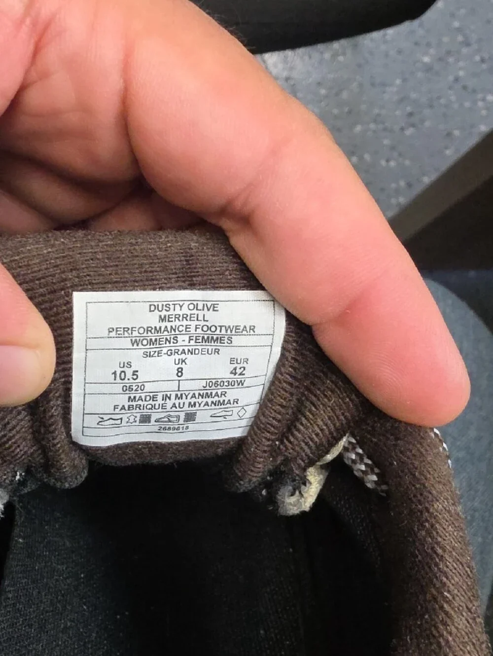 Merrell Men's Olive Green and Brown Trail Sneakers